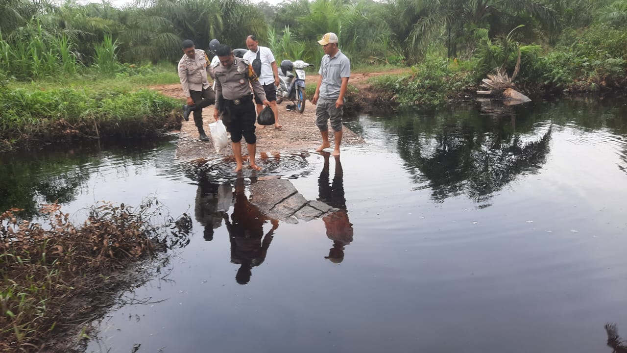 Polsek Medang Kampai Tak Kenal Lelah Sosialisasikan Pemilu Damai