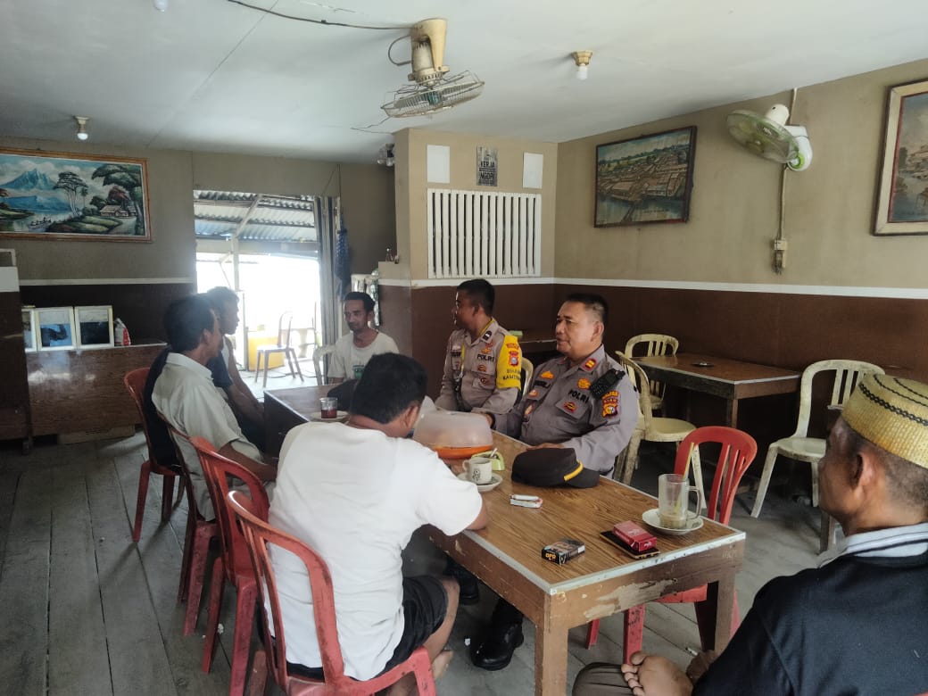 Cooling System Pemilu 2024, Kapolsek Sungai Batang Himbau Warga Desa Pasenggerahan Jaga Kamtibmas