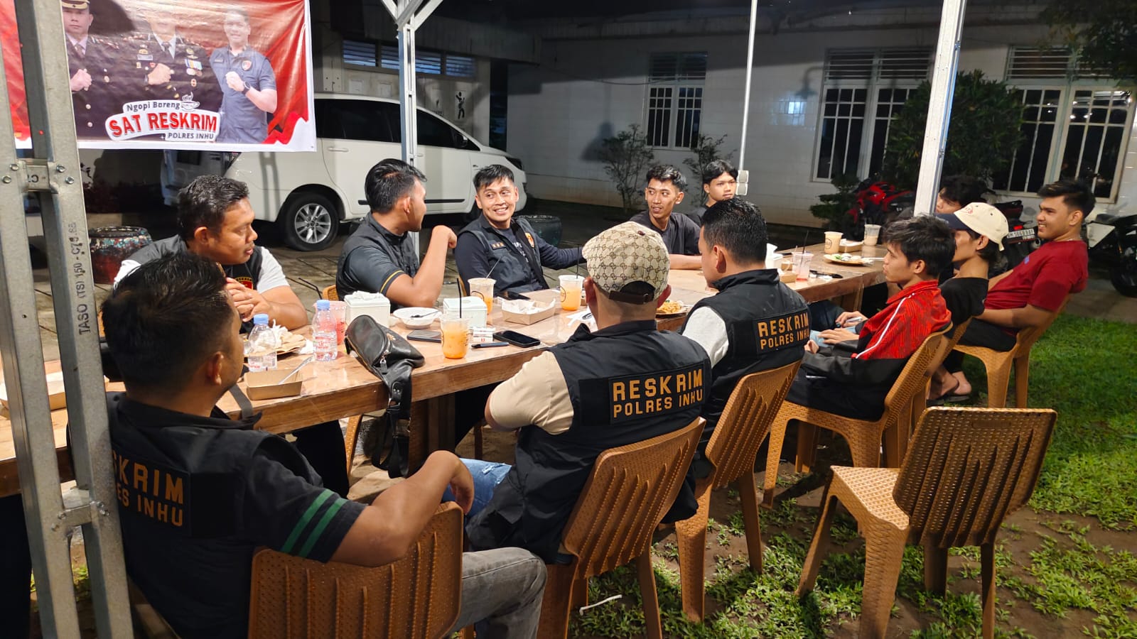 Tim Gakkumdu Polres Inhu Serukan Anti Politik Uang Pada Komunitas Motor