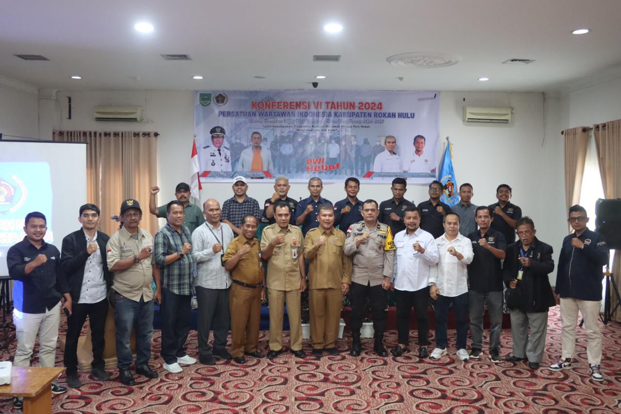 Kapolres Rohul Laksanakan Cooling System di Konferensi PWI, Ajak Insan Pers Dukung Pilkada Damai