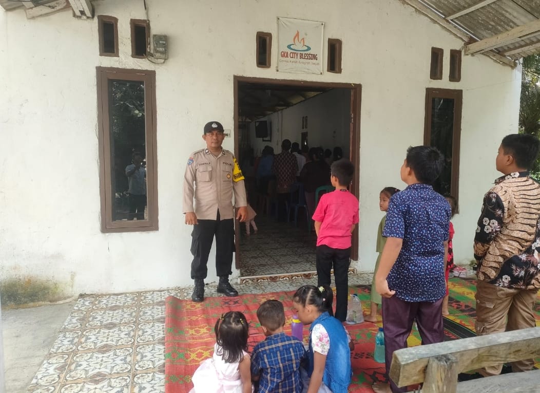 Polsek Langgam Gelar Ibadah Minggu Harmoni, Jalin Silaturahmi dengan Jemaat