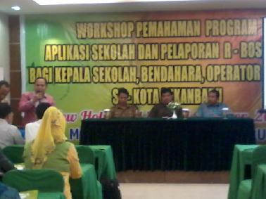 Workshop PAS, RBOS, BOS dan BSM SMK Swasta se Pekanbaru Oleh K3S SMK Swasta