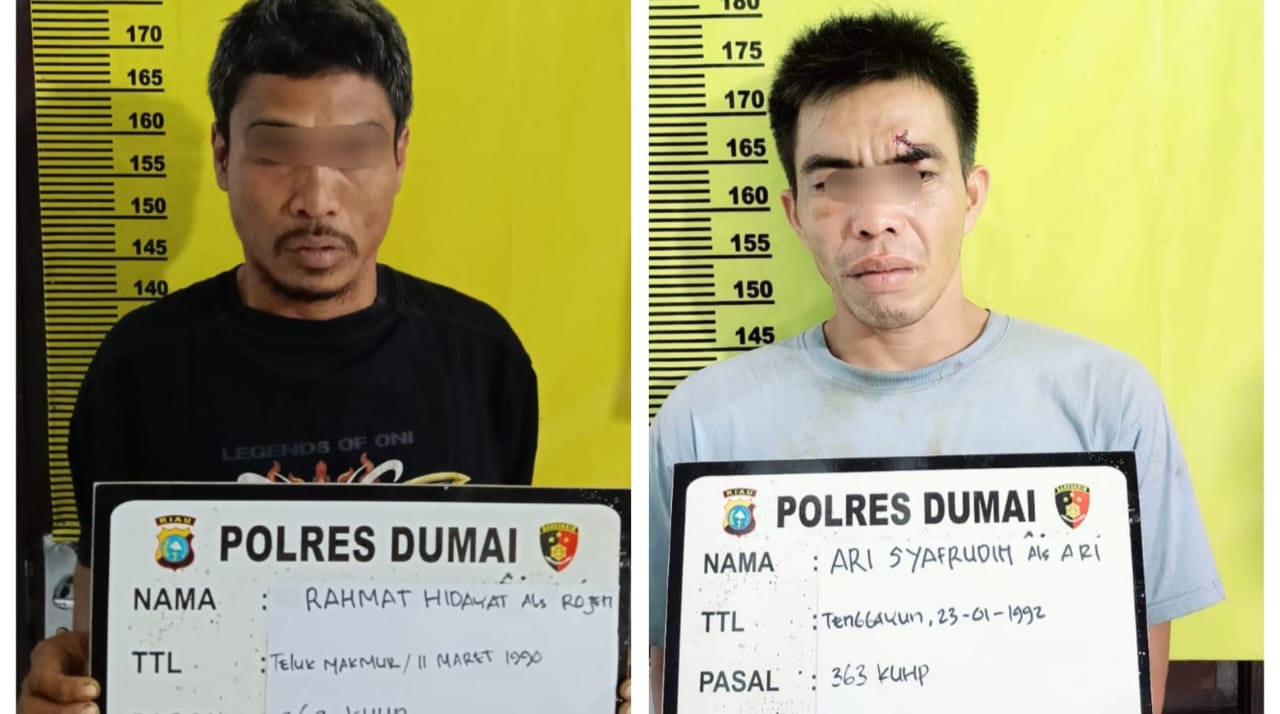 Polsek Medang Kampai Tangkap Dua Pelaku Pencurian di Kantor Perumahan Sri Mersing