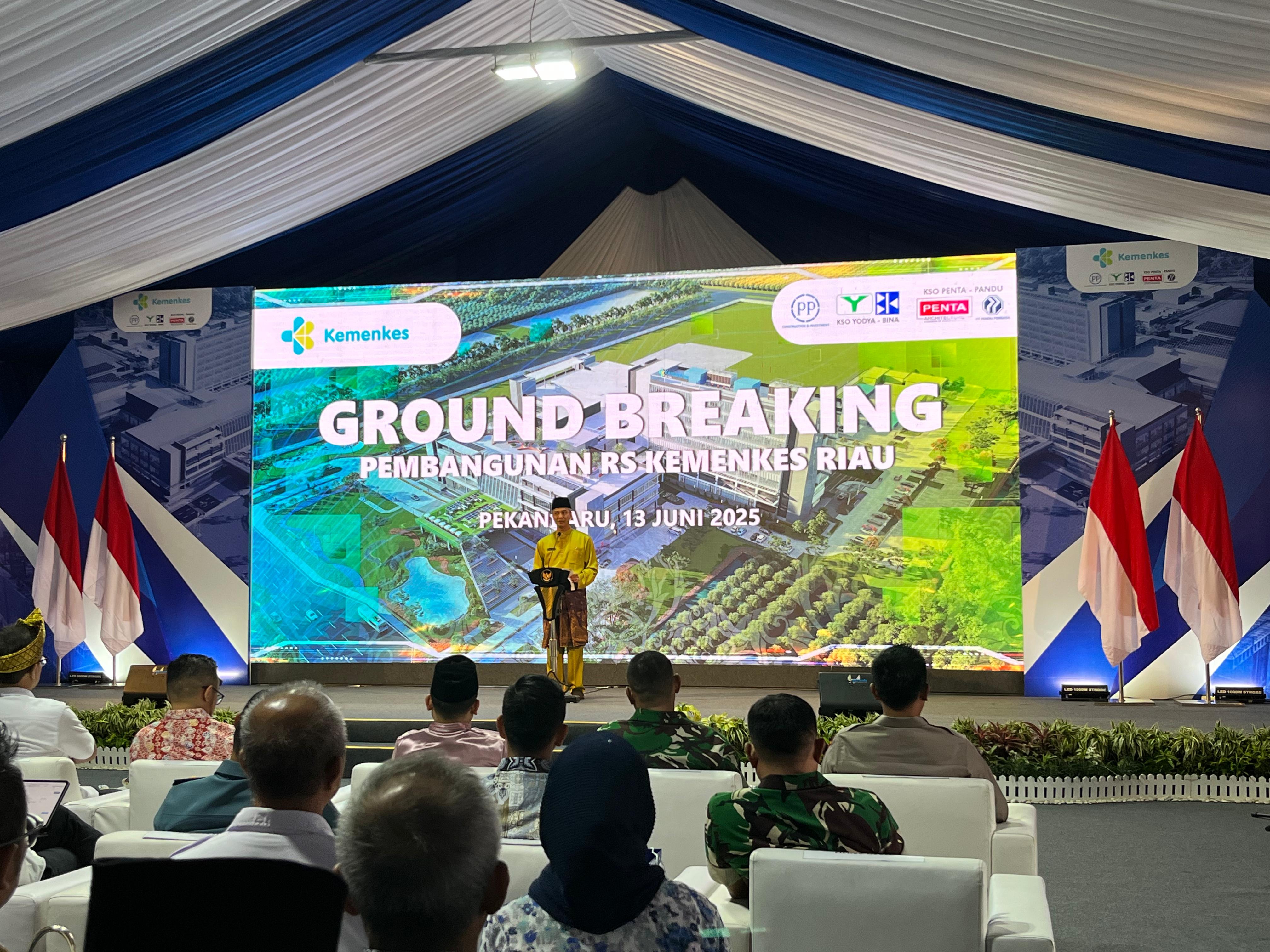 Groundbreaking RS Vertikal Riau, Diharapkan Tekan Pengurangan Berobat ke Luar Negeri