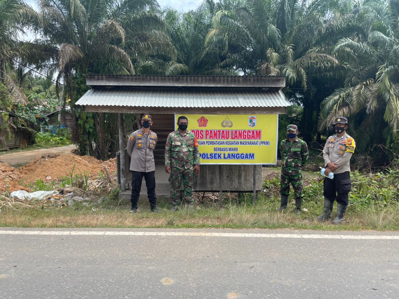 Kapolsek Langgam Pimpin Operasi Yustisi PPKM di Tiga Lokasi