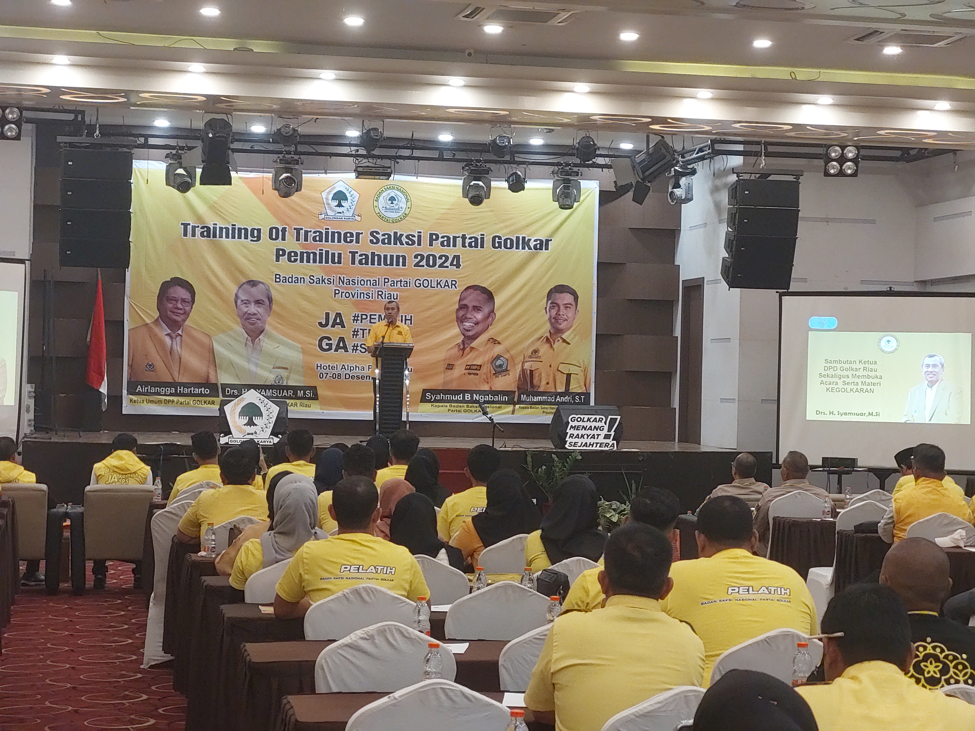 Buka ToT Saksi Partai Golkar, Syamsuar: Jangan Sia-siakan Perjuangan Kader Kita