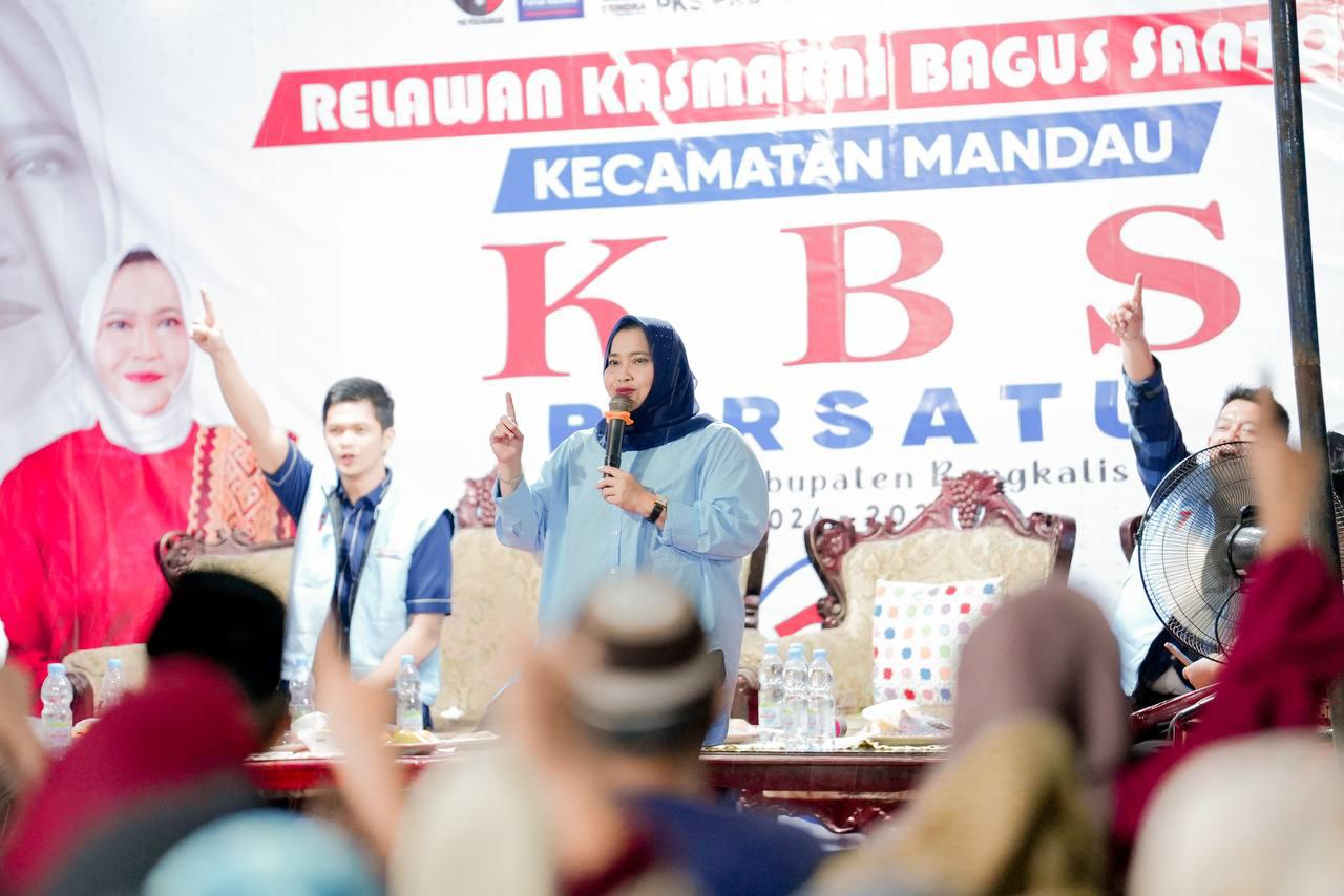 Kampanye Dialogis di Mandau, Kasmarni Janji Perjuangkan Air Bersih untuk Masyarakat