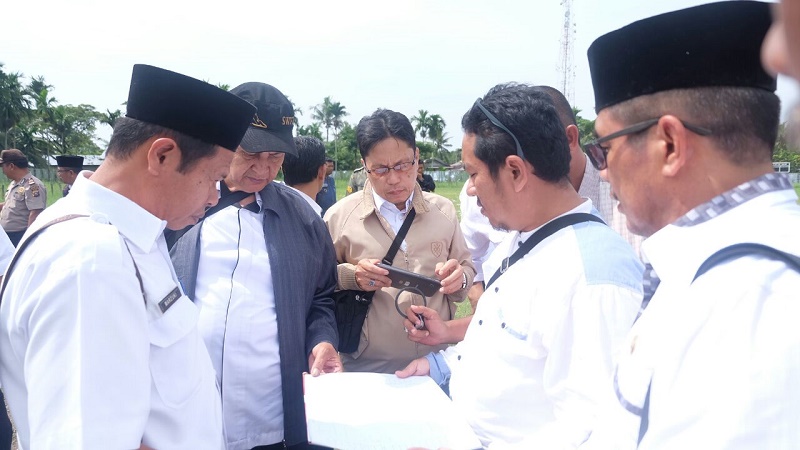 Panitia Tinjau Langsung Arena Pusat MTQ ke 47 di Pulau Kijang Inhil