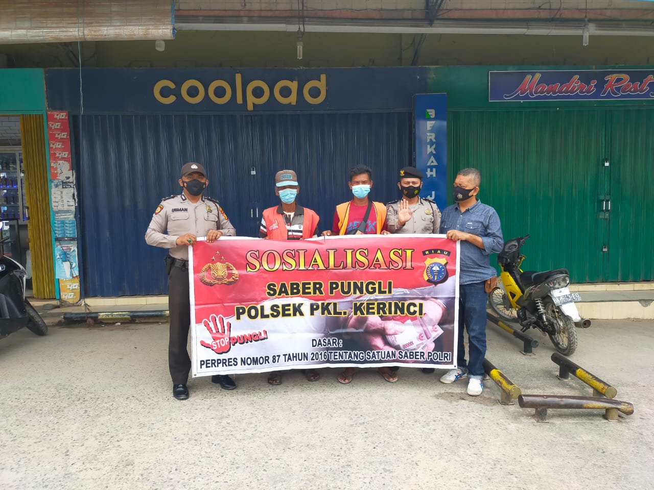 Polisi Sosialisasikan Jukir di Kecamatan Pangkalan Kerinci Terkait Saber Pungli