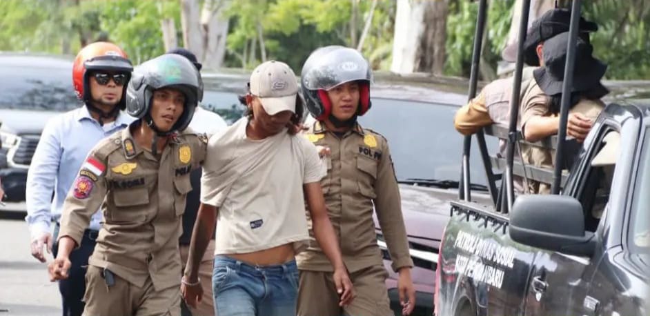 Puluhan Gepeng di Pekanbaru Dijaring Tim Gabungan