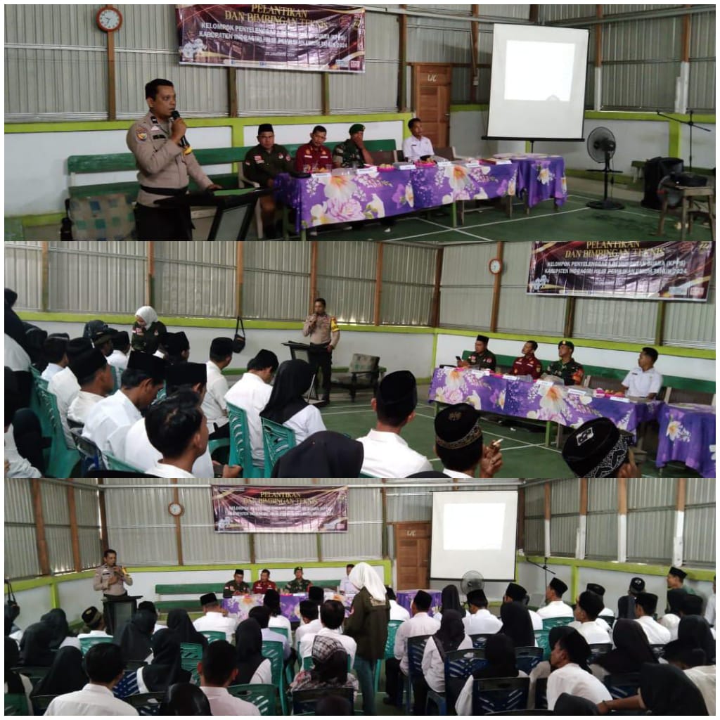 Polsek Reteh Hadiri Pelantikan KPPS Desa Seberang Sanglar dan Sosialisasikan Pemilu 2024
