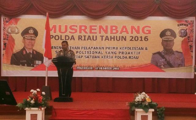 Kapolda Riau Buka Musrenbag Polda Riau tahun 2016