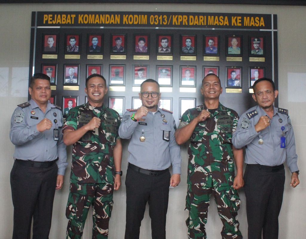 Perkuat Sinergitas, Lapas Bangkinang Kunjungi Kodim 0313/KPR