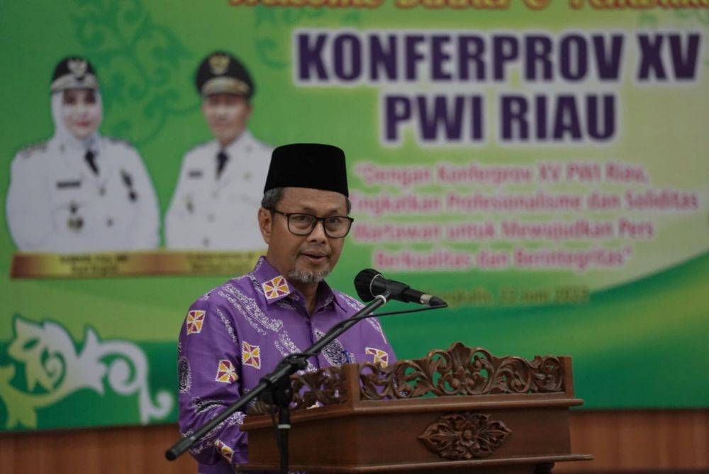 Konferprov PWI, Pemprov Riau Ajak Insan Pers Tangkis Berita Hoax