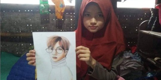 Kisah Gadis Cantik Asal Sukabumi Berhenti Sekolah dan Jago Bikin Sketsa