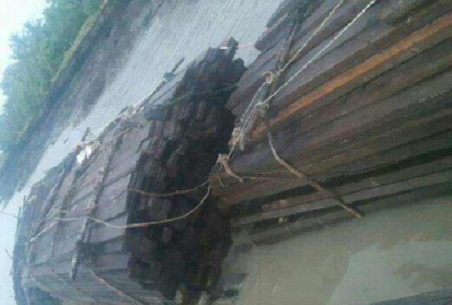 Polsek Rangsang Kepulauan Meranti Amankan 34 Ton Kayu Dugaan Ilegal Loging