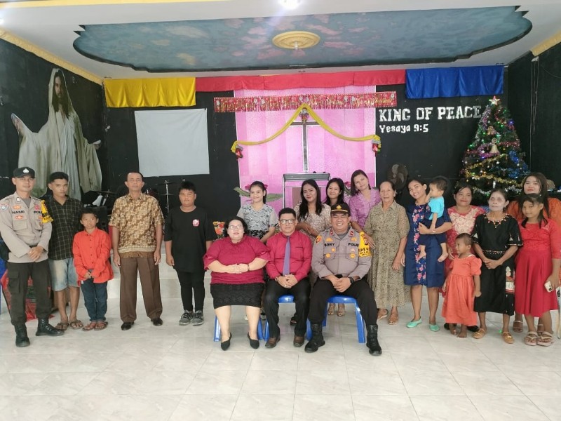 Cooling System Pemilu Damai 2024 Polsek Rimba Melintang di Riau Rangkul Jamaat Gereja