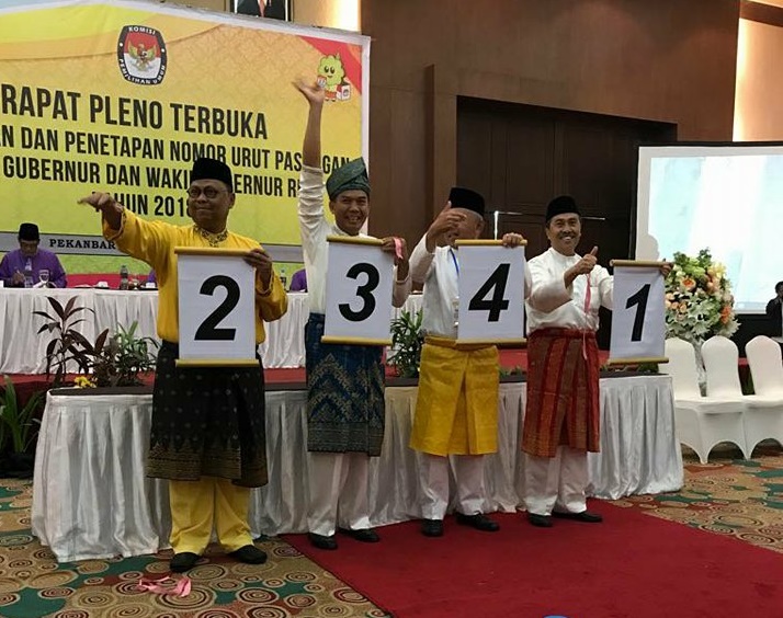 KPU Riau: Tidak Benar pencabutan Nomor Urut Paslon Gubernur Dan Wakil Gubernur Riau Settingan