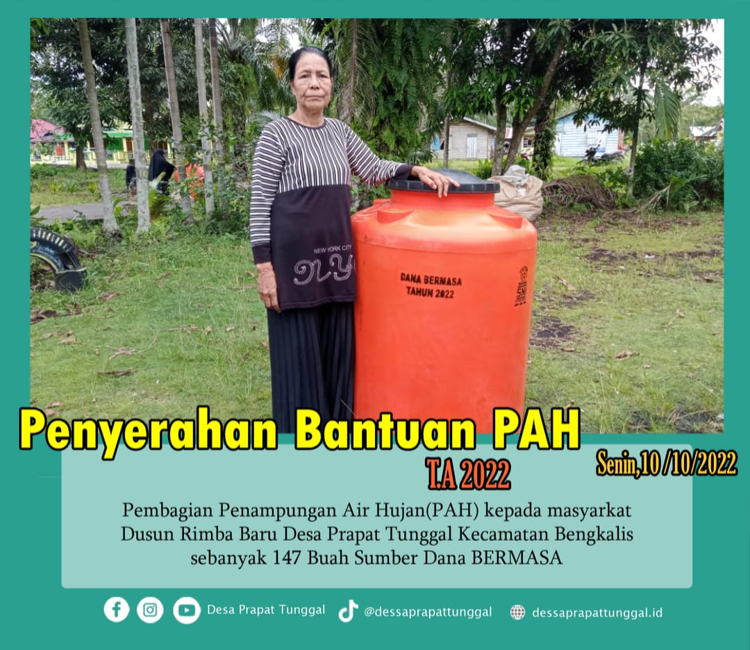 Melalui Program Bermasa, Pemdes Prapat Tunggal Salurkan PAH Kepada Warga