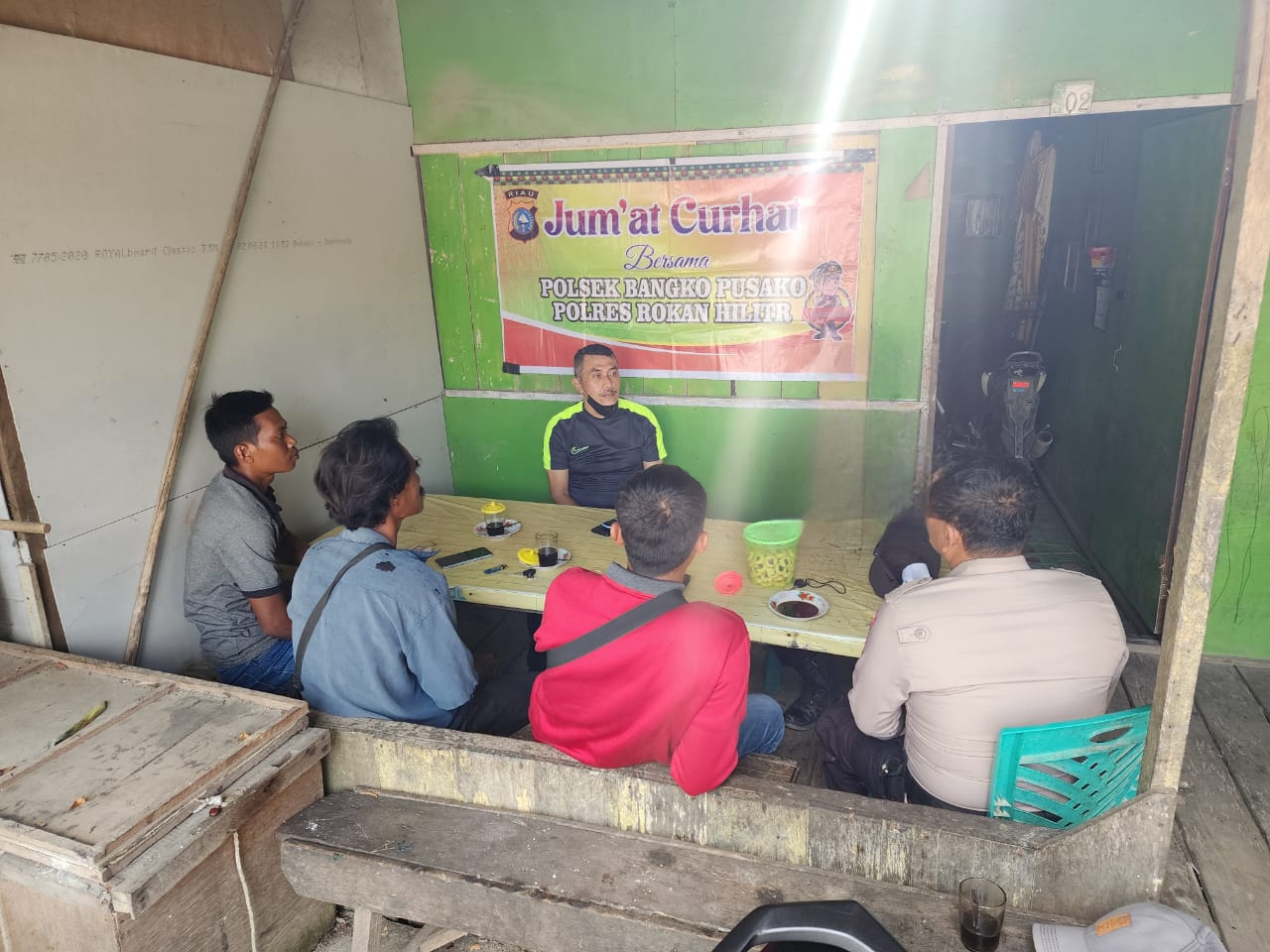 Polsek Bangko Pusako Gelar Jumat Curhat, Sampaikan Pesan Kamtibmas