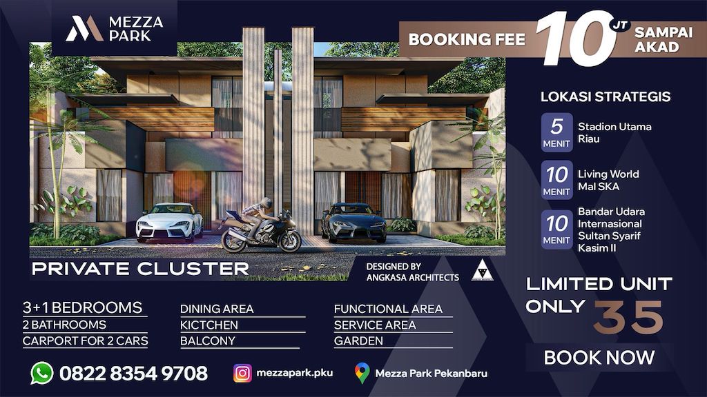 Mezza Park Hadir di Pekanbaru, Tawarkan Hunian Modern dengan Konsep Mezzanine