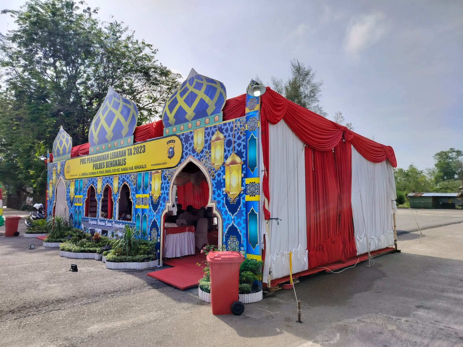 Beri Rasa Kenyamanan, Pospam Satlantas Polres Bengkalis Siapkan Fasilitas Alat Pijit Elektronik