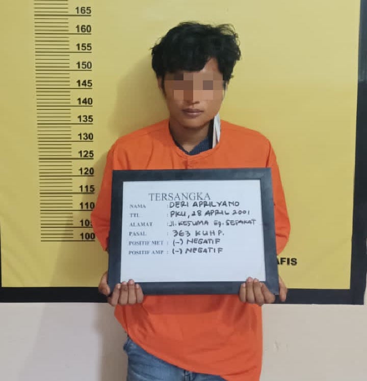 Aksi Pencuriannya Diketahui Warga dan Petugas Ronda, Pemuda di Pekanbaru Ini Masuk Bui