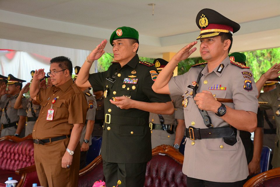Danrem 031/WB Hadir Pada Pelantikan dan Pengambilan Sumpah 240 Bintara Polri