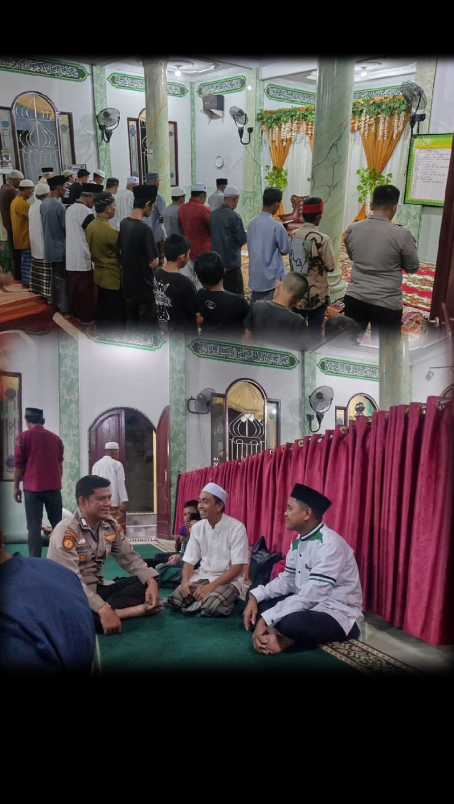 Polsek Kawasan Pelabuhan Sosialisasikan Cooling System Pemilu Damai di Surau Al Taqwa