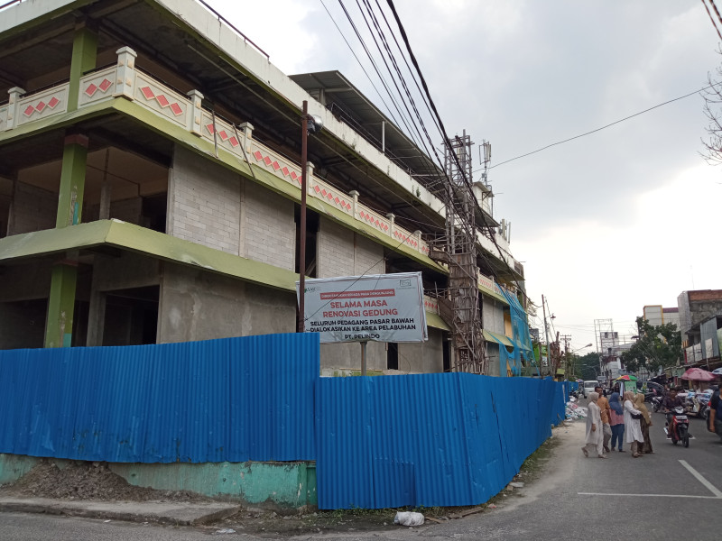 Pekerjaan Dikebut, Revitalisasi Pasar Bawah Pekanbaru Rampung Akhir Tahun ini