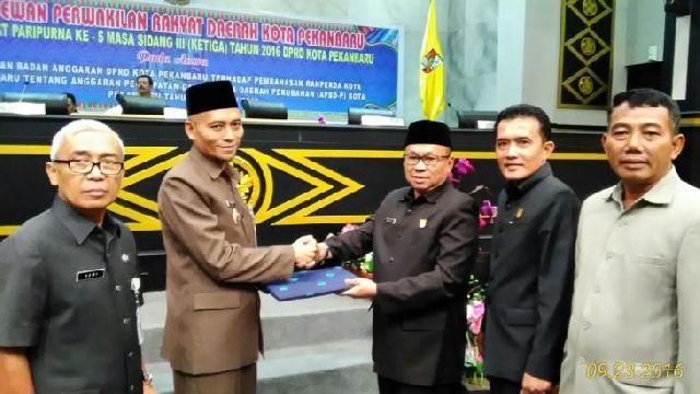 APBD-P 2016 Kota Pekanbaru Disahkan Sebesar Rp 2,49 triliun
