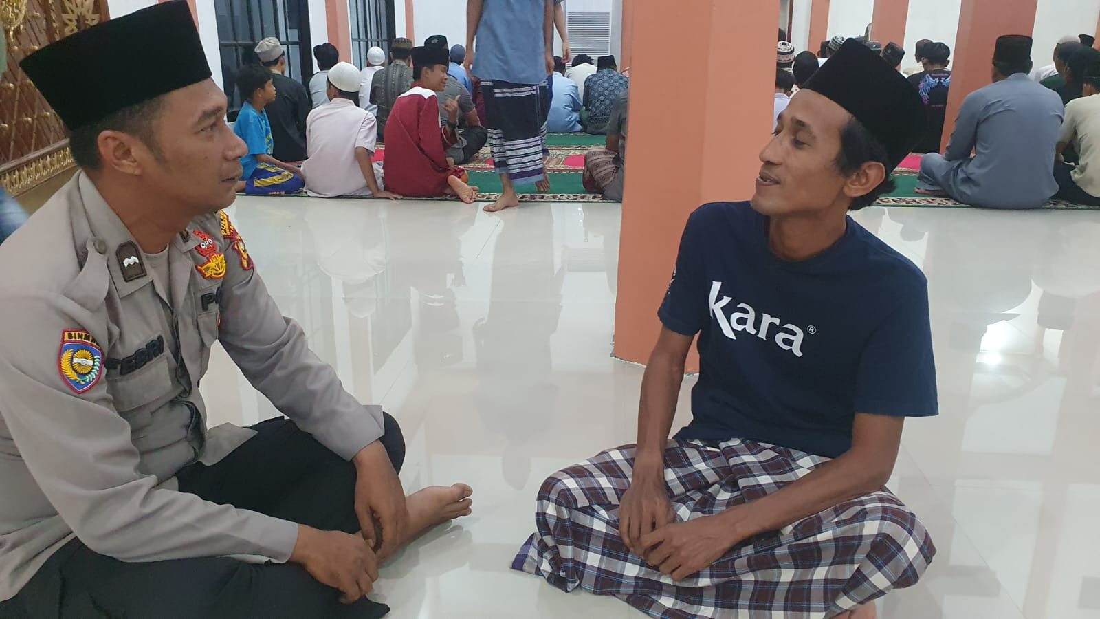 Aipda Febri Ajak Jamaah Masjid Al Istiqomah Pulau Burung Ciptakan Pemilu Damai 2024