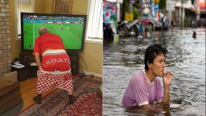 10 Foto Orang yang Tetap Kalem Saat Situasi Genting