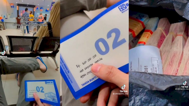 Viral, Bersandal Jepit Tenteng Kresek Berisi Uang Rp 300 Juta