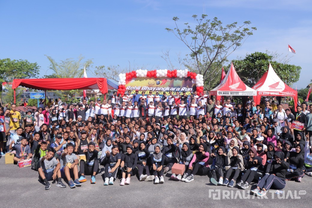 500 Pelari Meriahkan Rohil Bhayangkara Run Goes to Riau Bhayangkara Run