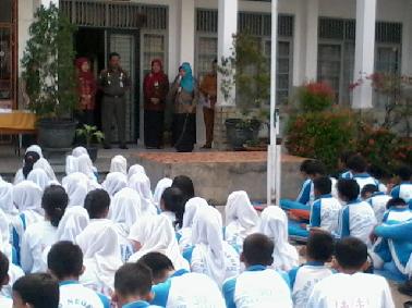 Sosialisasi Satpol PP di SMPN 30 Pekanbaru