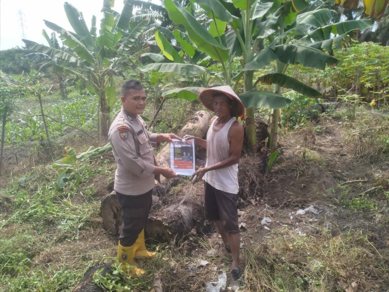 Polsek TPTM Sosialisasikan Pilkada Damai dan Rekrutmen Polri di Kecamatan Tanah Putih Tanjung Melawan