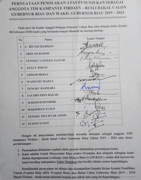 Mundur Dari Tim Firdaus-Rusli, Saiman: Timses Asal Comot