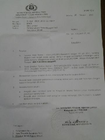 Armilis Pertanyakan Mabes Polri Terkait Kasus Ida Yulita