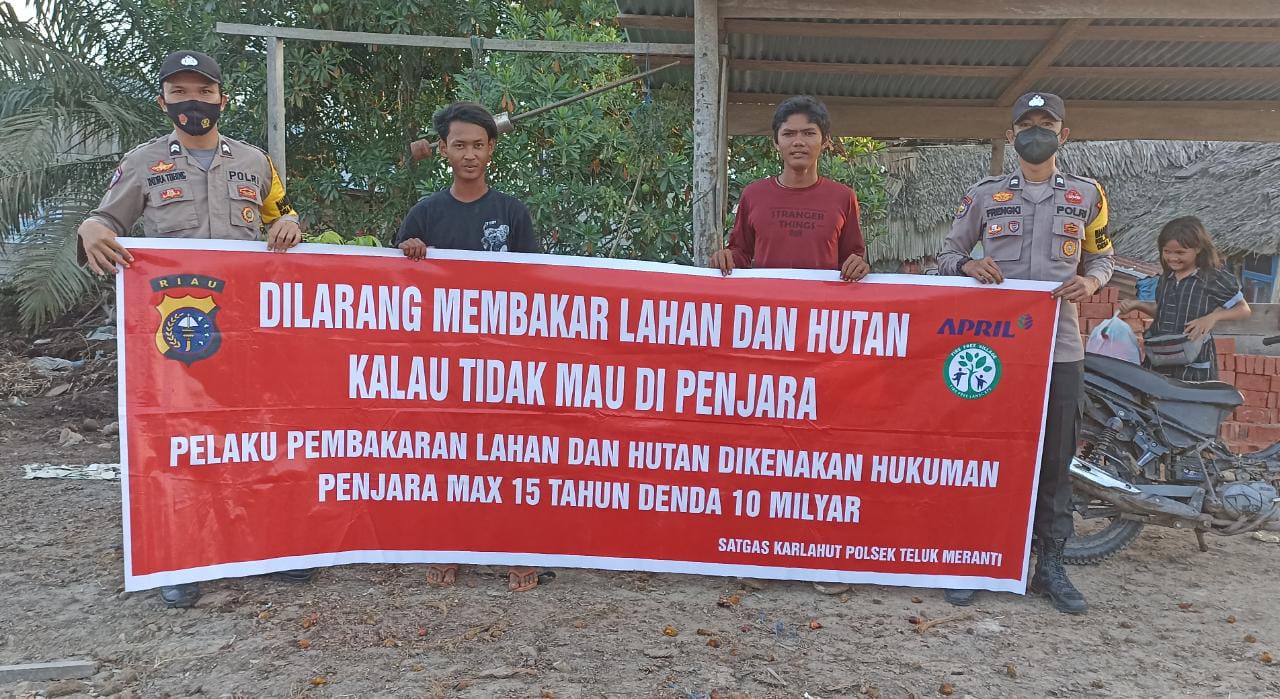 Antisipasi Titik Api, Polsek Teluk Meranti Sosialisasi Larangan Pembakaran Lahan