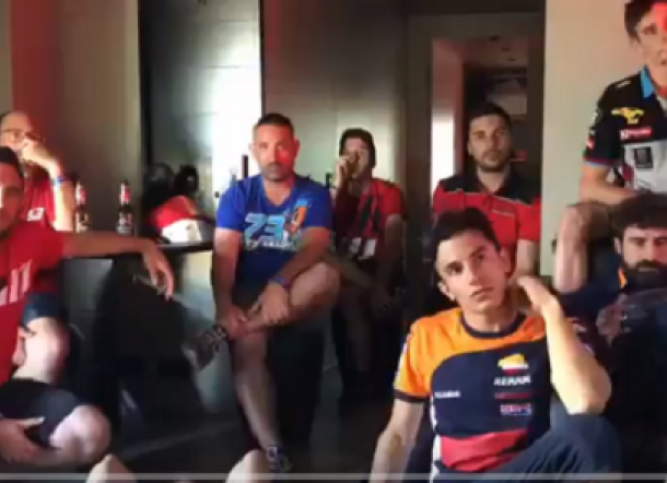 Video: Marc Marquez Geregetan hingga Emosi Tonton Kekalahan Spanyol