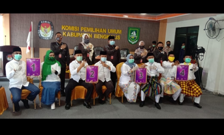 KPU Tetapkan Nomor Urut Calon Bupati dan Wakil Bupati Bengkalis 