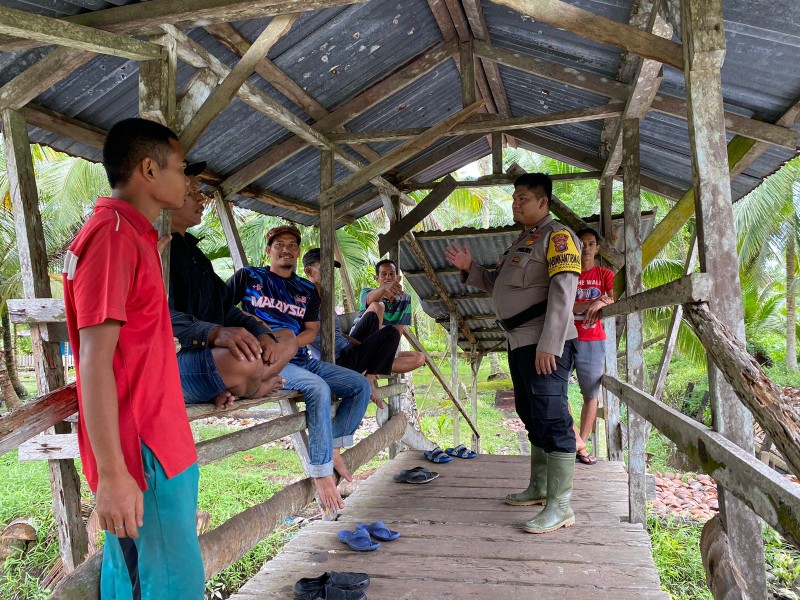 Tingkatkan Pemilu Damai, Ini yang Dilakukan Polsek Kateman di Inhil