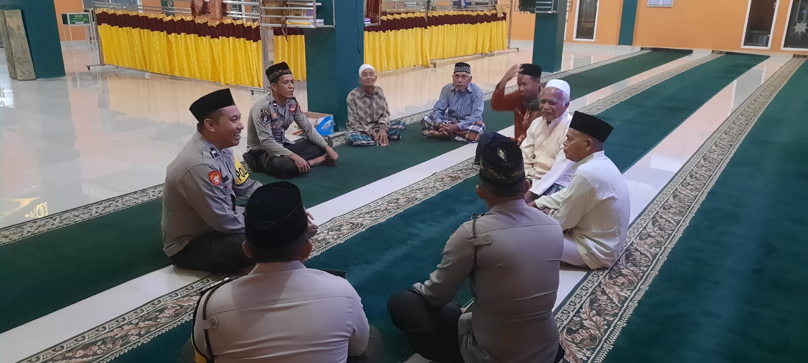 Polres Kuansing Sosialisasikan Cooling System Pemilu Damai di Masjid Al Furqan Taluk Kuantan