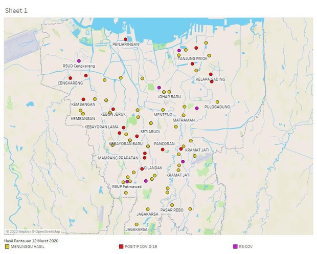 Gubernur Ungkap Peta Sebaran Corona di Jakarta, Ini Penampakannya