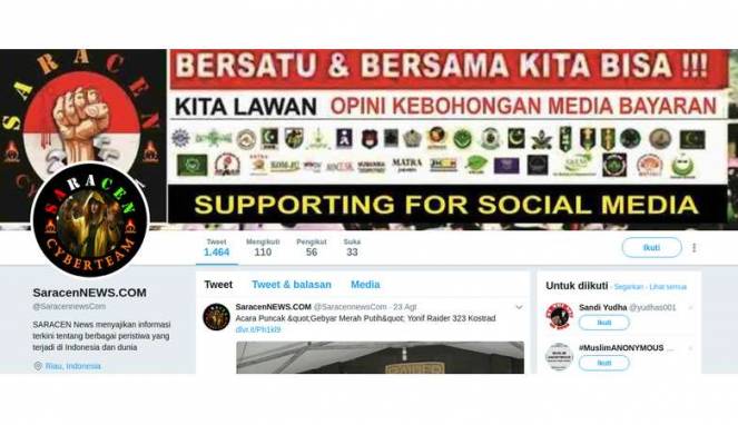 Masih Ada Kelompok Penebar Kebencian Selain Saracen