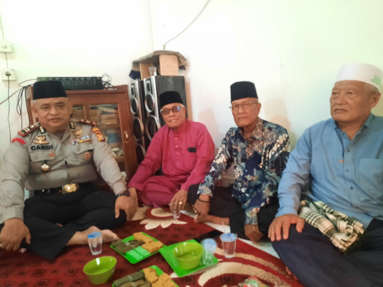 Hadiri Peringatan Isra Miraj, Iptu Cardi Edi Cooling System Pemilu Damai 2024 di Surau Darussalam