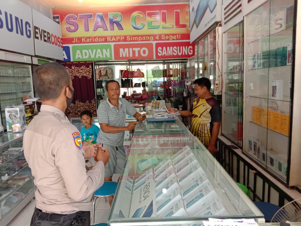 Polsek Langgam Lakukan Patroli C3 dan Sosialisasi Antisipasi Penyebaran Corona