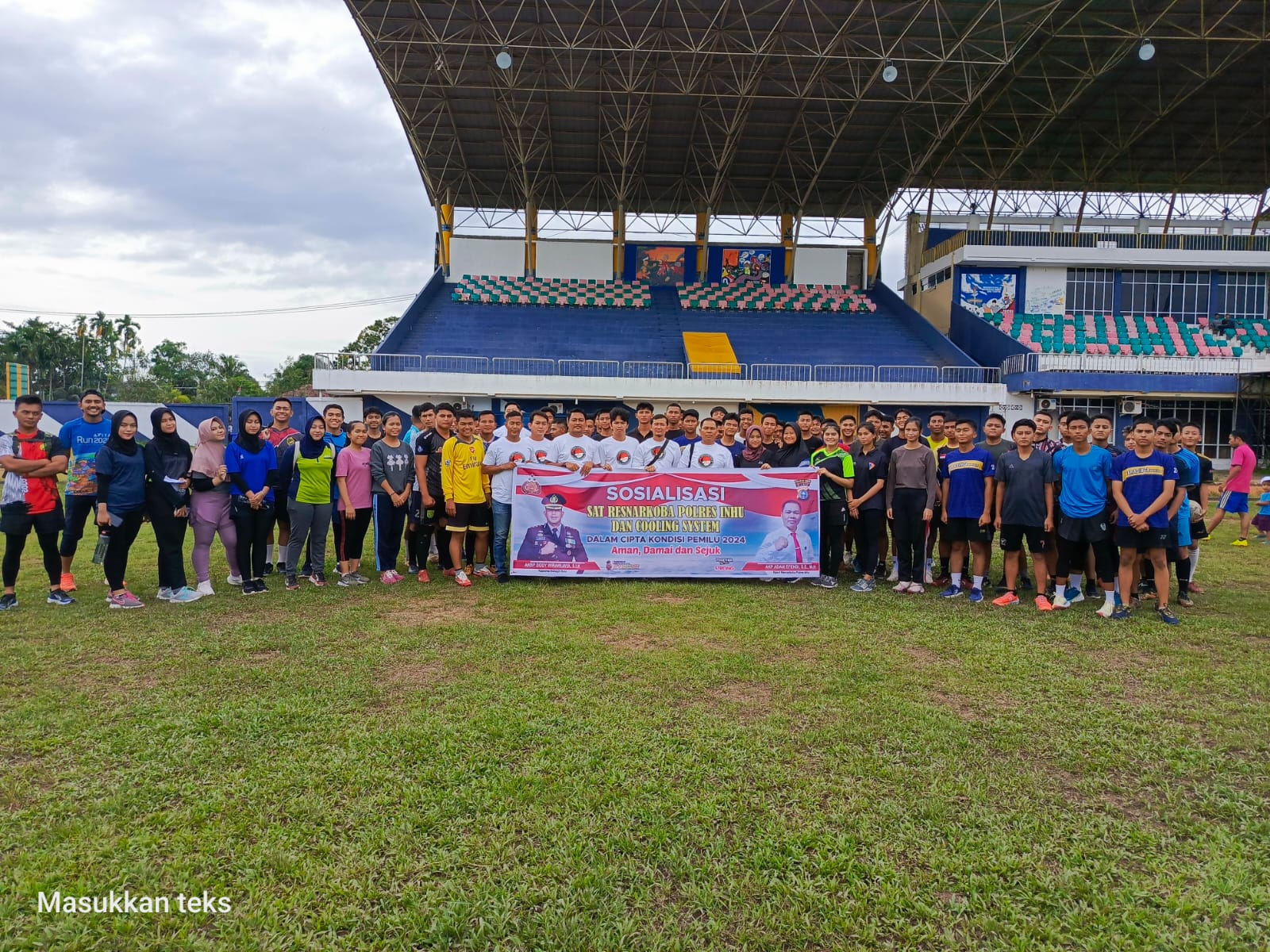 Polres Inhu Ajak Pemuda dan Masyarakat di Stadion Narasinga Sukseskan Pemilu 2024
