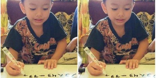 Woow! Bocah Ajaib Umur 7 Tahun Asal Palembang Dapat Julukan Bocah Kalkulator,